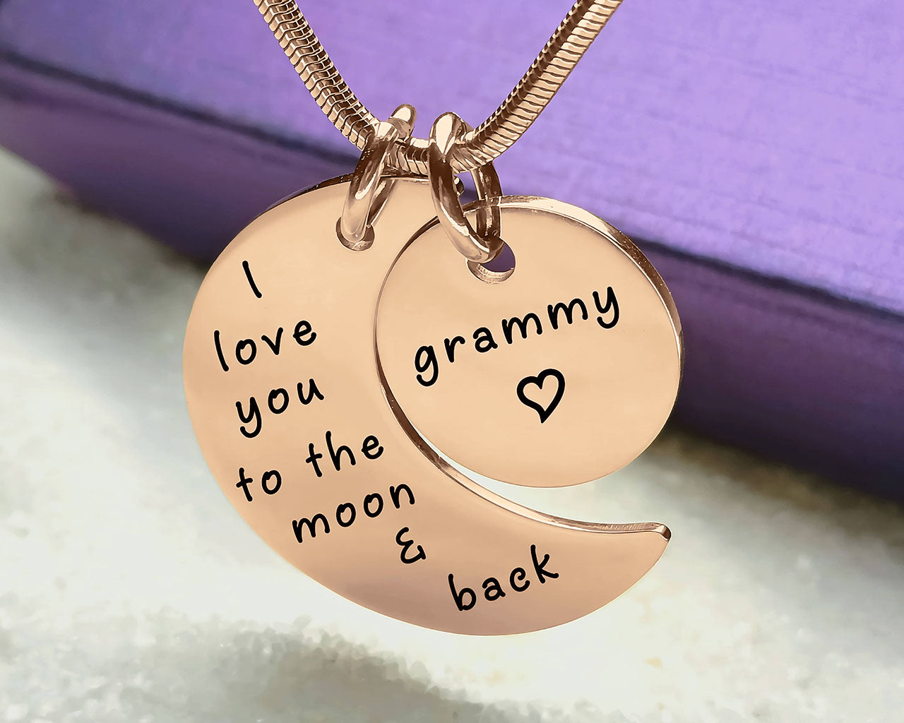 Moon and Back Necklace