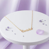 Gold Belle Fever Name Necklace — a custom handcrafted pendant with optional birthstones, designed to honour individuality and precious memories.
