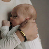 Personalised Black Leather Bracelet