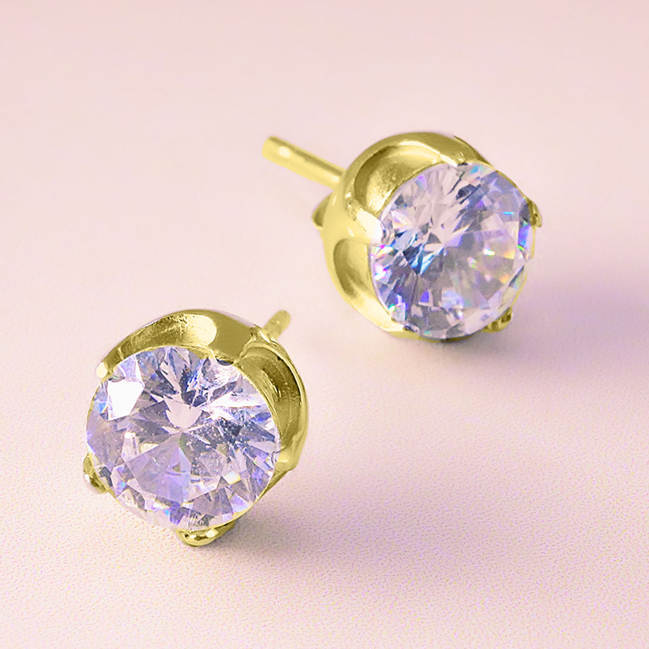 Round Stud Earrings