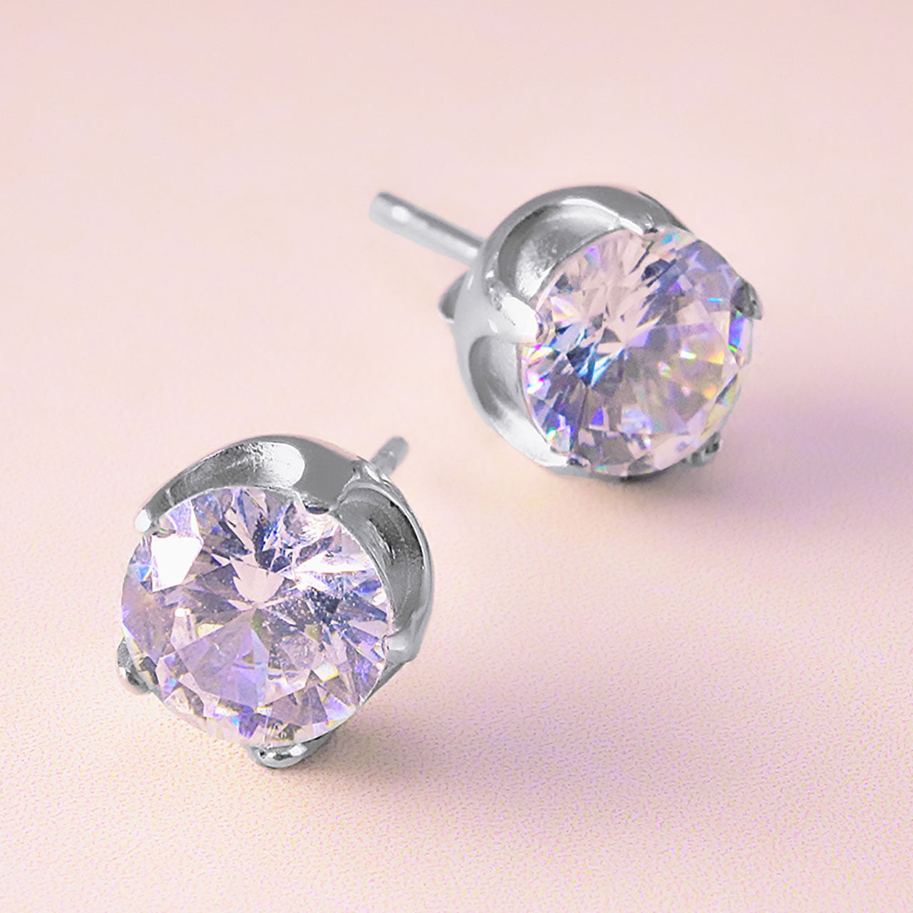 Round Stud Earrings