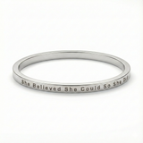She Believed She Could | Inspirational Bangle