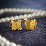 Belle Fever Sparkling Butterfly Stud Earrings, Hypoallergenic Everyday Jewelry for Her
