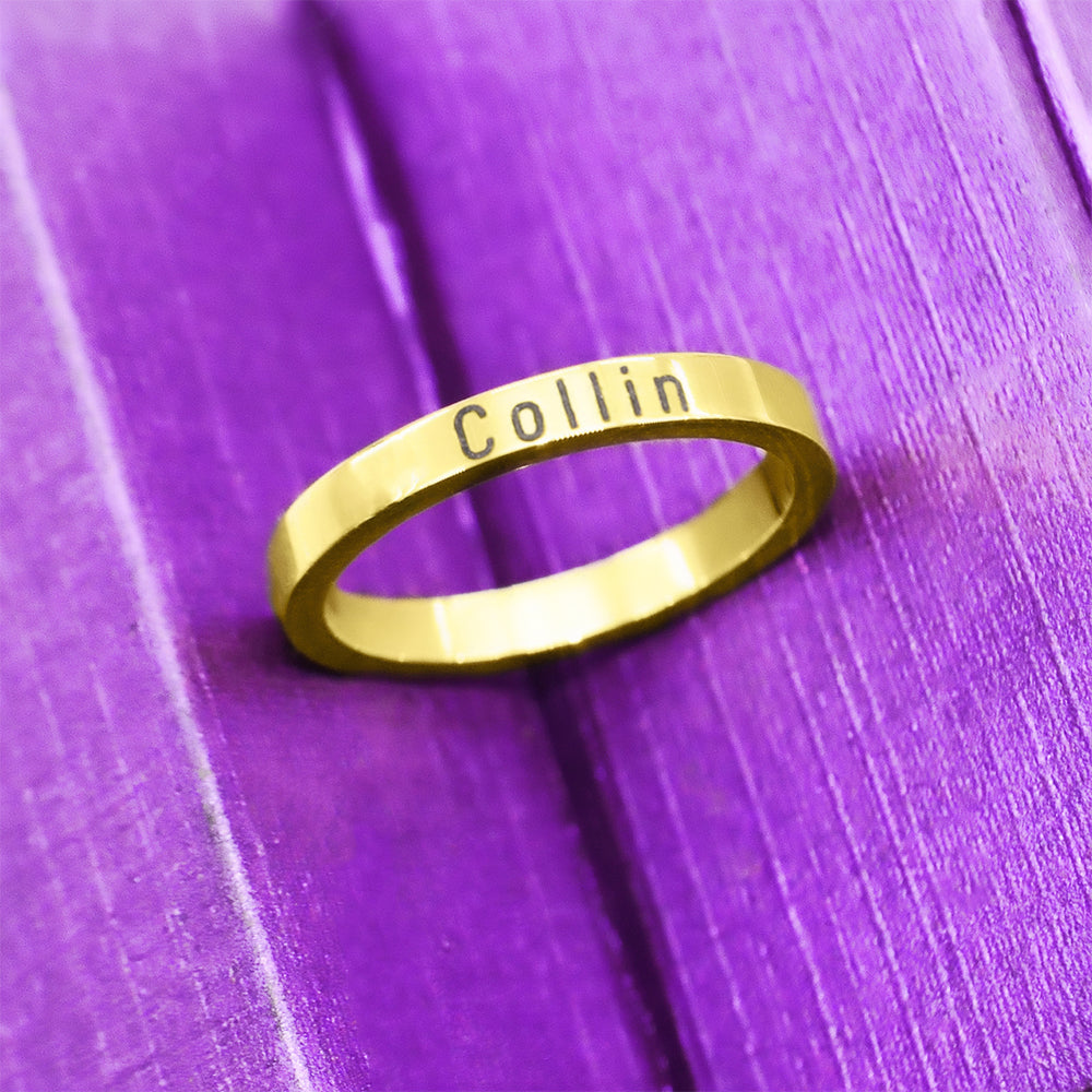 Stackable Personalised Classic Ring