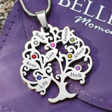 Tree of My Life Necklace with Birthstones