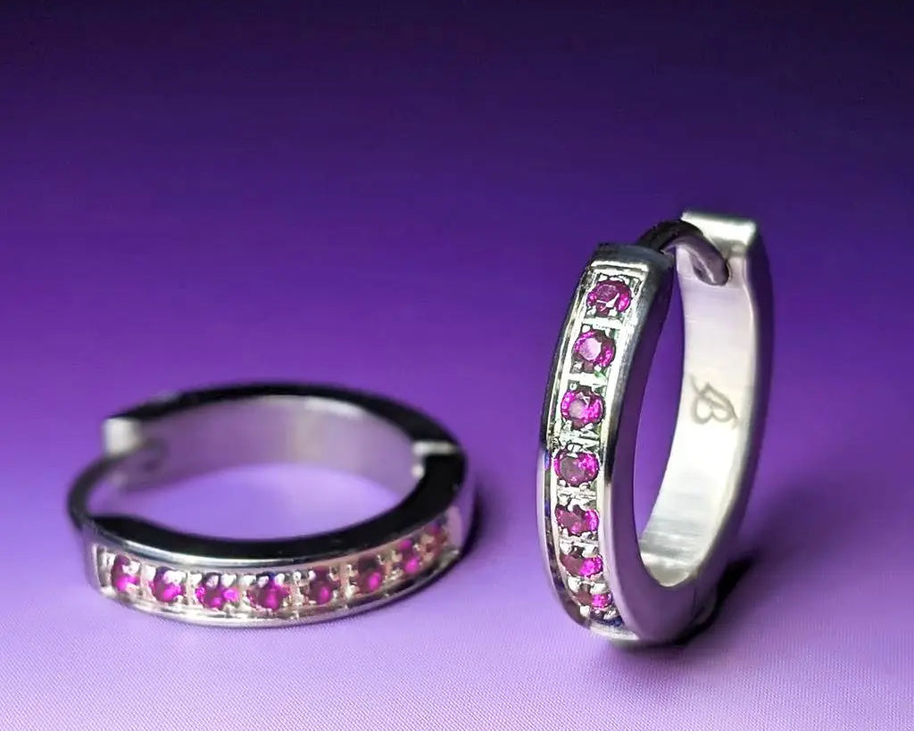 Zircon Hoop Earrings