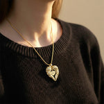 Angels Heart Necklace with Heart Insert - Memorial & Cremation Jewellery by Belle Fever