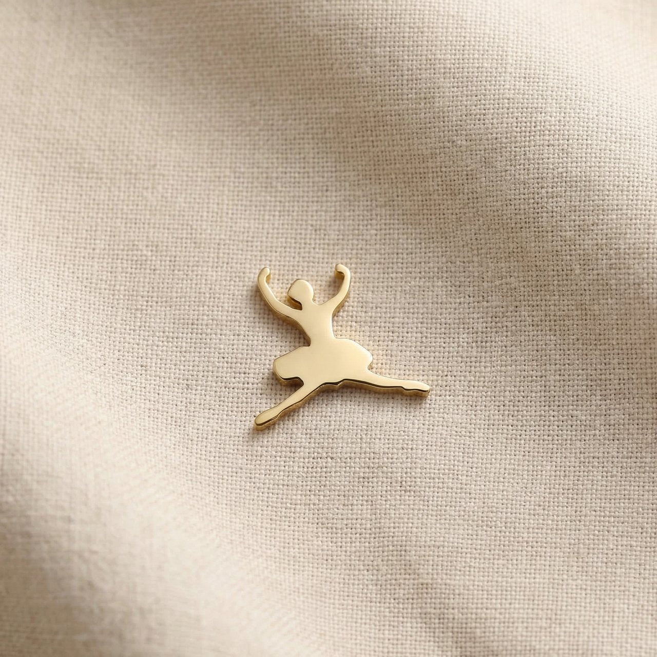 Gold ballet dancer charm for Dream Locket bracelet inspired by dance, passion, and graceful movement