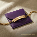 Bar bracelet displayed with jewelry gift wallet packaging