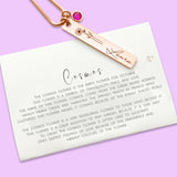 Birth Flower & Birthstone Personalised Necklace