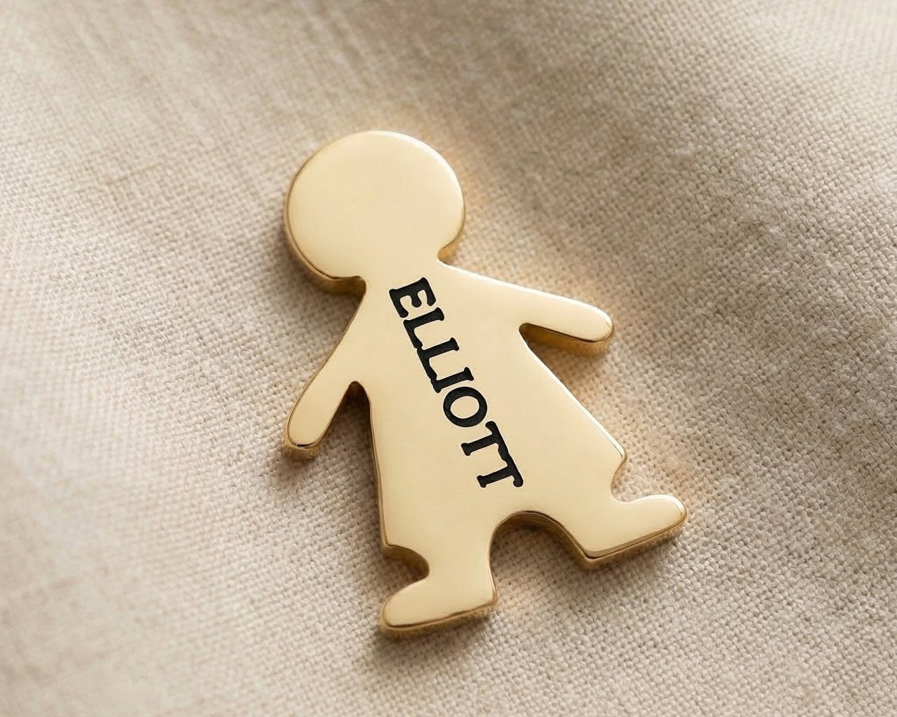 Personalized boy silhouette charm for Dream Locket bracelet with engraved name and family memory symbolism