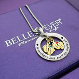 Cant Be Replaced Necklace - Double Feet Birthstones