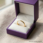 Classic band ring presented in premium gift box, minimalist jewellery gift idea