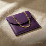 Curb chain necklace displayed with elegant jewelry gift wallet packaging