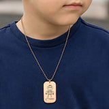 Custom Kids Drawing Dog Tag Necklace - Kids Drawing Jewellery by Belle Fever