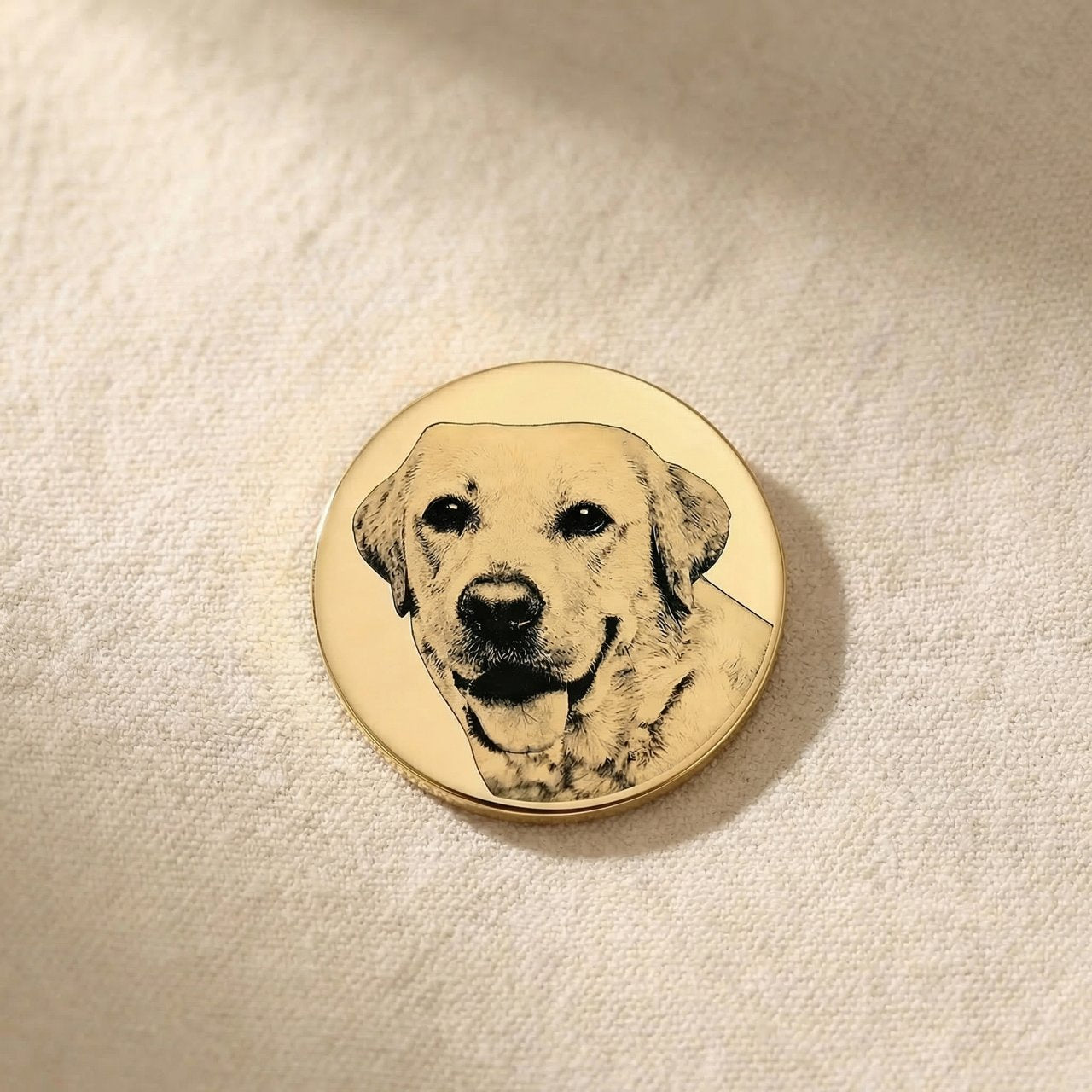 Personalized photo disc charm for Dream Locket bracelet featuring custom pet portrait keepsake jewelry