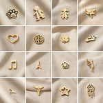 Dream locket charms collection with family figures, symbols, letters and decorative inserts