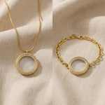  Dream locket necklace and bracelet set option showing matching round locket jewellery design