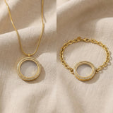  Dream locket necklace and bracelet set option showing matching round locket jewellery design