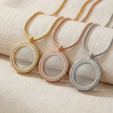 Dream locket necklace showing gold, silver and rose gold tone comparison