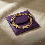 Endless Ties Bracelet displayed with gift wallet packaging, personalized bracelet meaningful gift idea