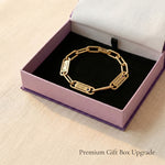 Endless Ties Bracelet presented in premium gift box, personalized link bracelet meaningful jewelry gift