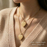 Heart Cremation Necklace worn showing chain length options for memorial jewellery styling