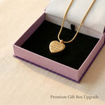 Heart Cremation Necklace in premium gift box, memorial keepsake jewellery for loved one
