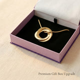 Interlinked Love Ring Necklace in premium gift box, personalised jewellery gift representing love and connection