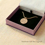Kids drawing necklace presented in elegant jewelry gift box packaging