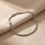 Moments charm bracelet in silver with modular charm system and polished finish