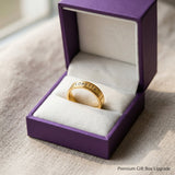 Personalised band ring presented in premium gift box with engraved name detail, perfect jewelry gift