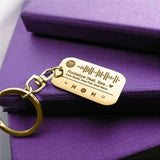 Personalised Music Tag Keyring