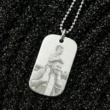 Custom Engraved Photo Dog Tag Necklace, men's jewellery by Belle Fever.