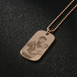 Custom Photo Dog Tag necklace - Photo Jewellery by Belle Fever