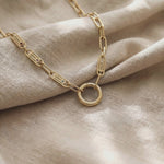 Endless Ties Necklace shown in close-up product view with engraved detail