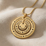 Circle of Loved Ones necklace video showing pendant details and design