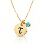 Gold Token of Love Necklace in white background - Mothers Jewellery by Belle Fever