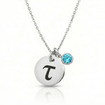 Silver Token of Love Necklace in white background - Mothers Jewellery by Belle Fever