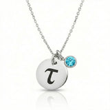 Silver Token of Love Necklace in white background - Mothers Jewellery by Belle Fever