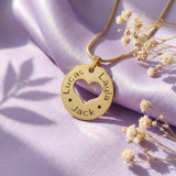 Gold Triple Love Necklace, perfect  gift for mother's day, Mothers Jewellery by Belle Fever