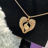 Angels Heart Necklace with Feet Insert