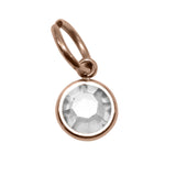 10th ROSE GOLD Hanging Birthstone Charm (Optional) - Options Variants