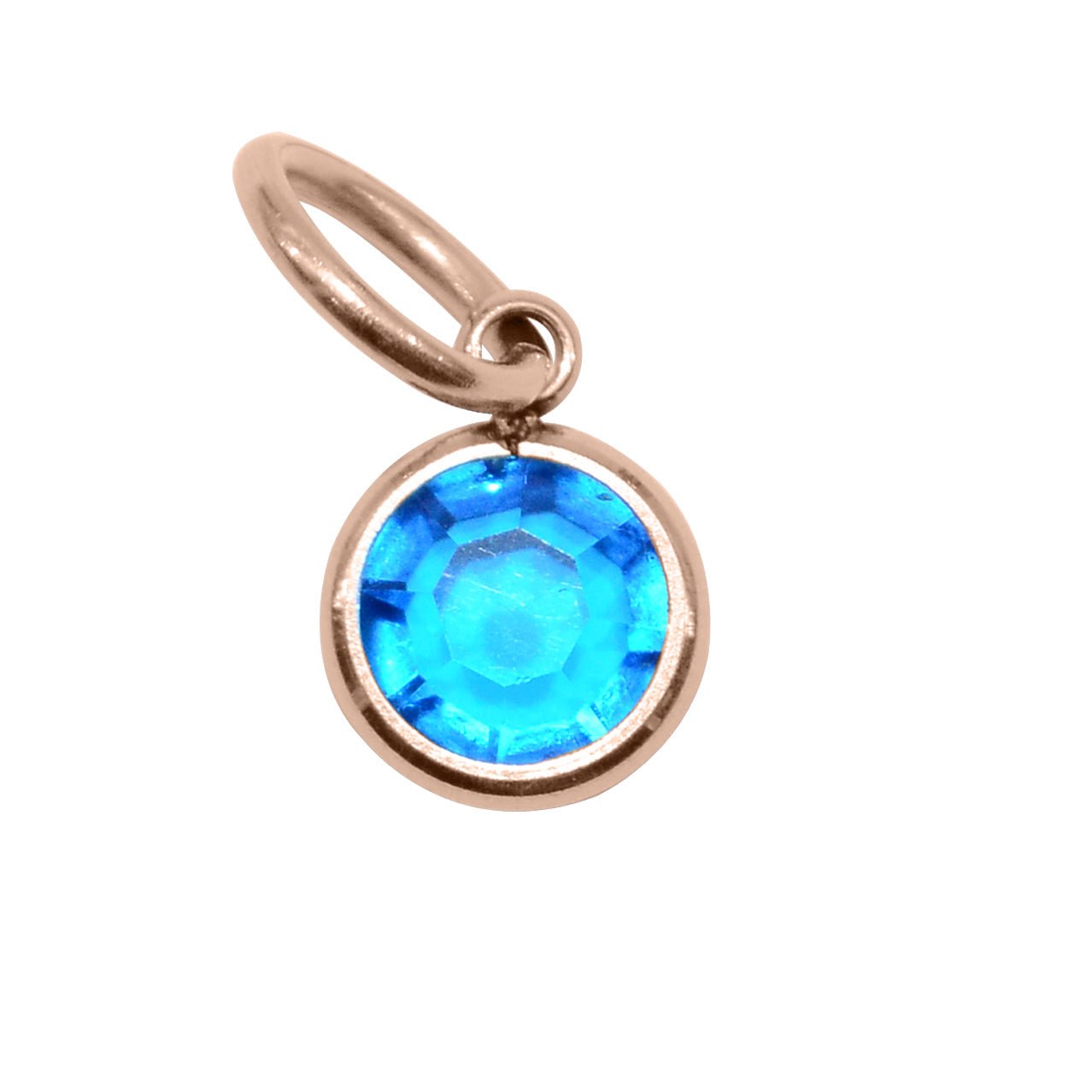 10th ROSE GOLD Hanging Birthstone Charm (Optional) - Options Variants