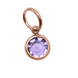 12th ROSE GOLD Hanging Birthstone Charm (Optional) - Options Variants