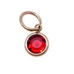 13th ROSE GOLD Hanging Birthstone Charm (Optional) - Options Variants