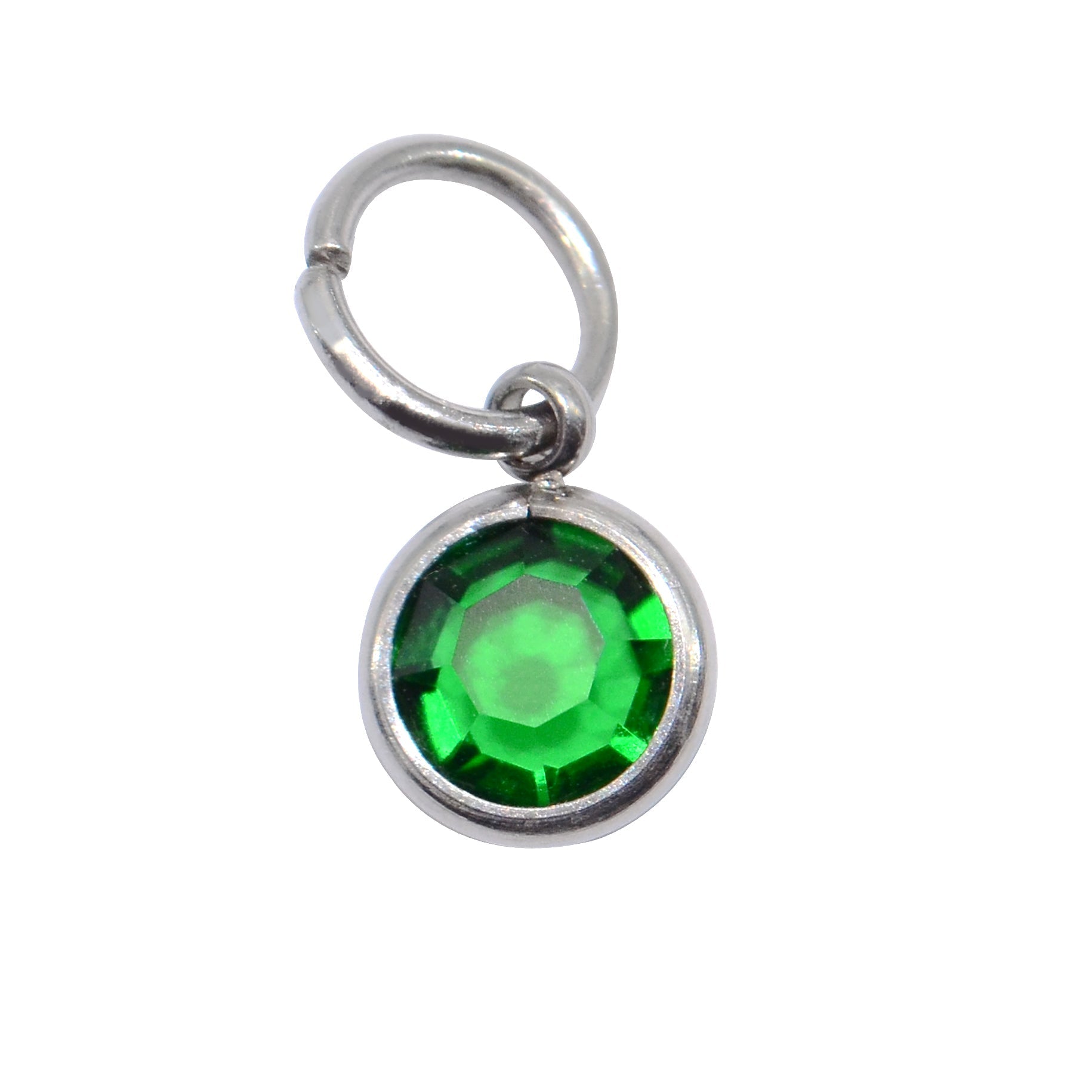 7th SILVER Hanging Birthstone Charm (Optional) - Options Variants