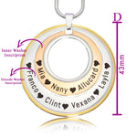 Eternal Family Three Tone Personalised Necklace | Belle Fever Personalised Jewellery