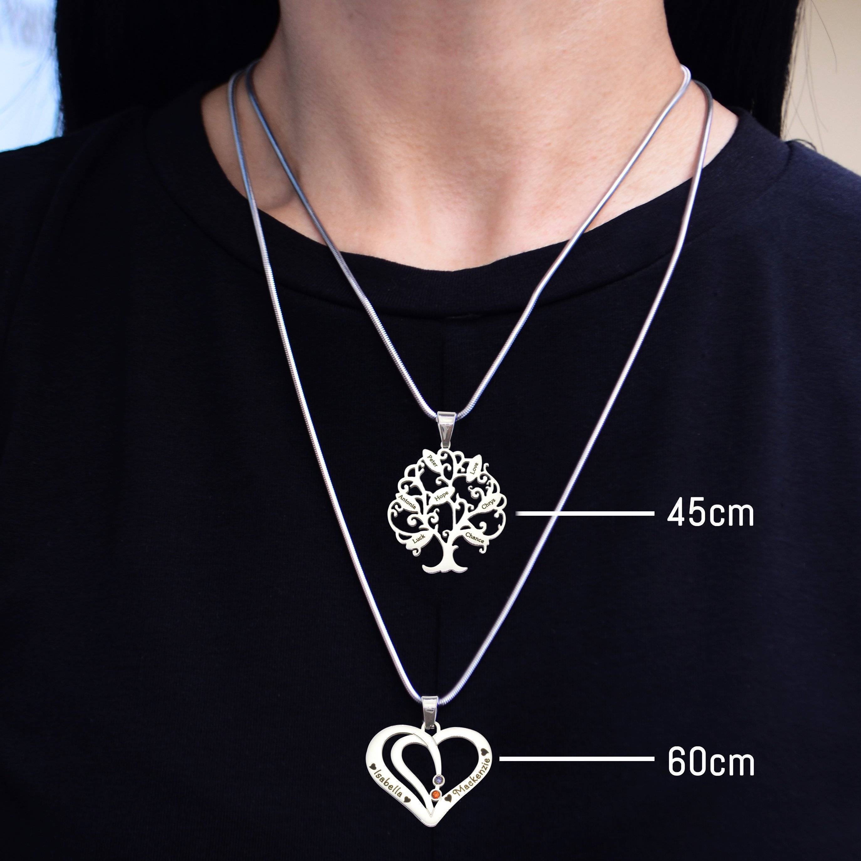 Eternal Family Three Tone Personalised Necklace | Belle Fever Personalised Jewellery