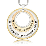 Eternal Family Three Tone Personalised Necklace | Belle Fever Personalised Jewellery